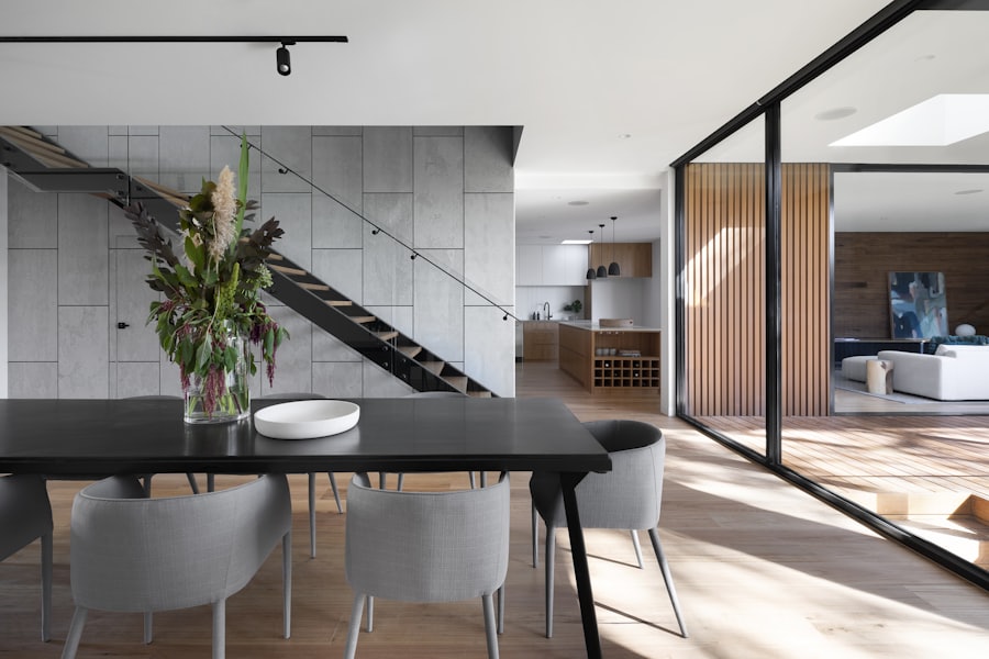 Architectural interior detail with soft daylight